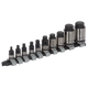 Premier Black Stubby Hex Socket Bit Set 1/4, 3/8 & 1/2" 10pc