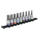 Premier Platinum Hex Socket Bit Set 3/8 Sq Drive 9pc