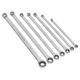 Premier Extra-Long Double Ring Ratchet/Fixed Spanner Set 7pc
