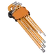 Hex Key Set 9pc Imperial Extra Long
