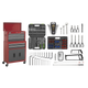 Topchest & Rollcab 6 Drawer 170pc Red