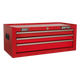 American PRO Mid-Box 3 Drawer Red