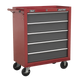 American PRO Rollcab 5 Drawer Red/Grey