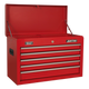 American PRO Topchest 5 Drawer Red