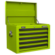 Superline PRO Topchest 5 Drawer Green/Black