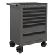Superline PRO Rollcab 7 Drawer Grey Black