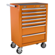Superline PRO Rollcab 7 Drawer Orange
