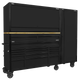 Superline PRO® Black Edition Mobile Trolley with Wooden Worktop 15 Drawer, Hutch, 2 Drawer Riser & Side Locker 1549mm [AP6215BECOMBO2]