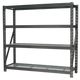 Heavy-Duty Racking Unit 4 Mesh Shelves 640kg