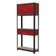 Shelving Unit 4-Tier with Cupboard & Drawer [AP830R]