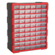 Cabinet Box 60 Drawer - Red/Black