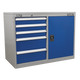 Premier Industrial™ Cabinet/Workstation with 5 Drawers & 1 Shelf