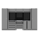 Superline PRO® Black Edition Storage System with Stainless Worktop 3.24m