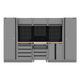 Superline PRO® Black Edition Storage System with Rubber Wood Worktop 3.24m