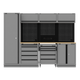 Superline PRO® Black Edition Storage System with Rubber Wood Worktop 2.64m