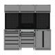 Superline PRO® Black Edition Storage System with Stainless Worktop 2.04m