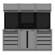 Superline PRO® Black Edition Storage System with Stainless Worktop 2.04m