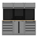 Superline PRO® Black Edition Storage System with Rubber Wood Worktop 2.04m