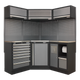 Superline PRO® Corner Storage System with Stainless Worktop 1.55m