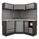 Superline PRO® Corner Storage System with Wood Worktop 1.55m