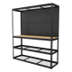 Heavy-Duty Modular Workbench with Racking & Pegboard 300kg Capacity Per Level