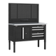 Superline PRO® Modular Workbench with 4 Drawers & Cupboard Stainless Steel Worktop 1265mm