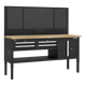 Superline PRO® Modular Workbench with 4 Drawers & Cupboard Wooden Worktop 1830mm