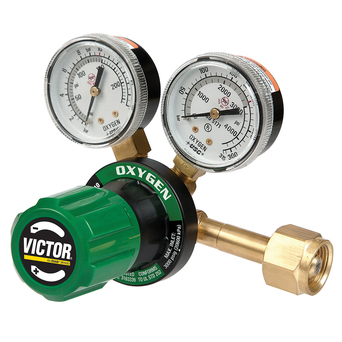 Victor 0781-9400 Oxygen Regulator, Medium Duty, Single Stage, 150 psig, CGA 540