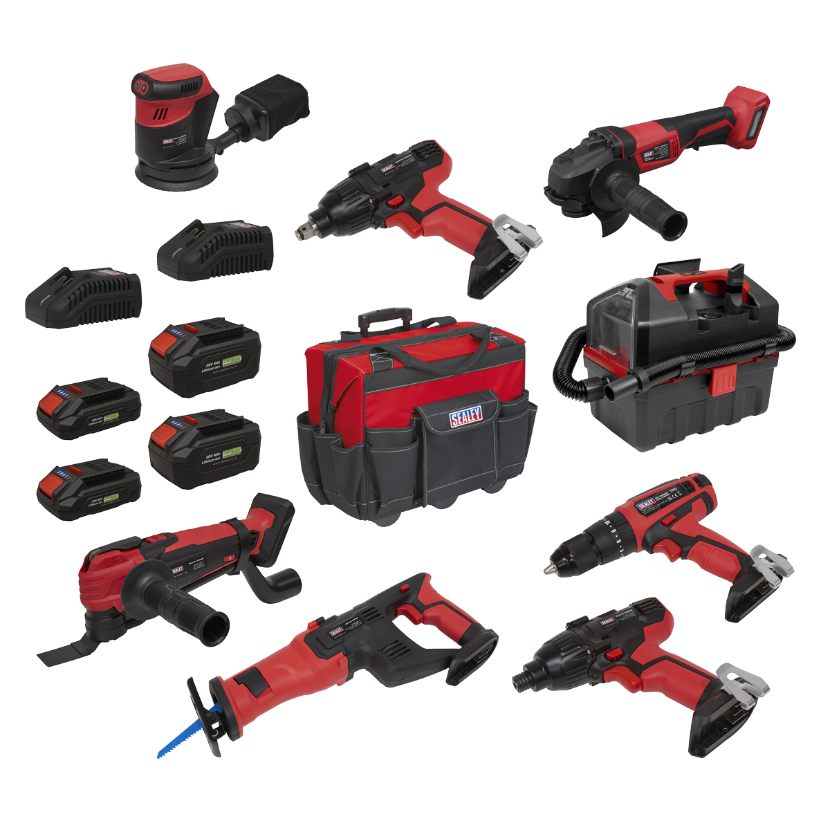 SV20 Cordless Tool Kit 8pc 20V 4 Batteries [CP20VCOMBO4EU]
