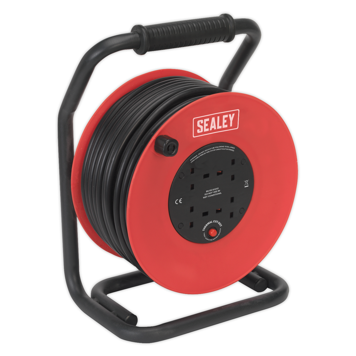 50mHeavyDutyCableReel4x230VCR25025