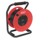 50m Heavy-Duty Cable Reel with Thermal Trip 4 x 230V