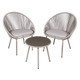 Dellonda Bistro Set 3pc Steel