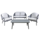 Dellonda Aluminium Sofa Set 4pc