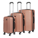 Dellonda ABS Luggage Set Rose Gold