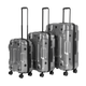 Dellonda 3pc ABS Luggage Set Silver