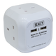 14mExtensionCableCube4x230V2xUSBWhite