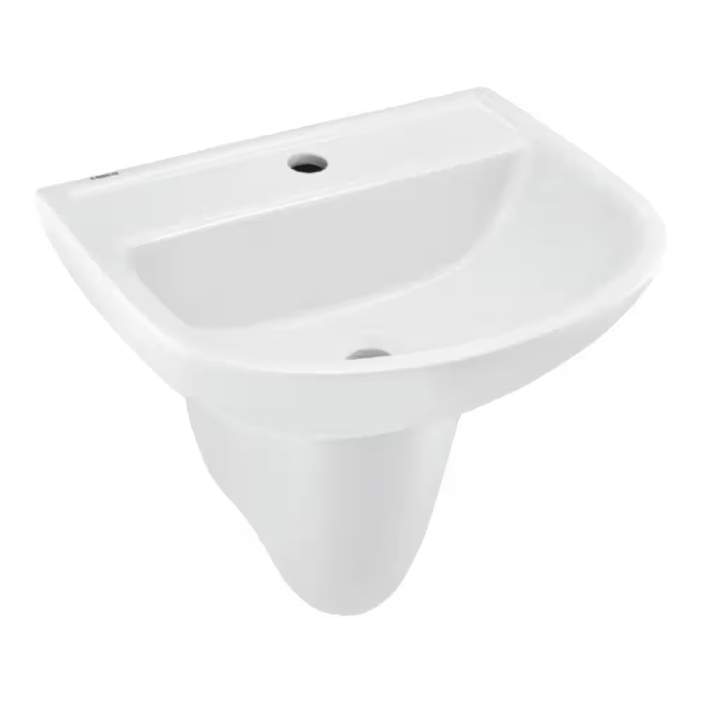 Essco Jaquar (ECS-WHT-813 + ECS-WHT-307) 450 x 370 x 160 mm Wall Hung Basin With Fixing Accessories - White