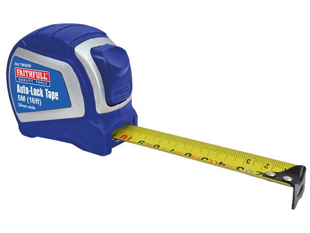 Faithfull Auto-Lock Tape Measure 5m