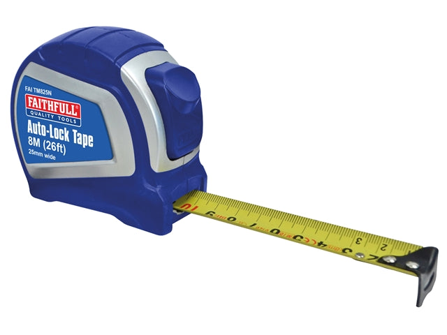 Faithfull Auto-Lock Tape Measure 8m