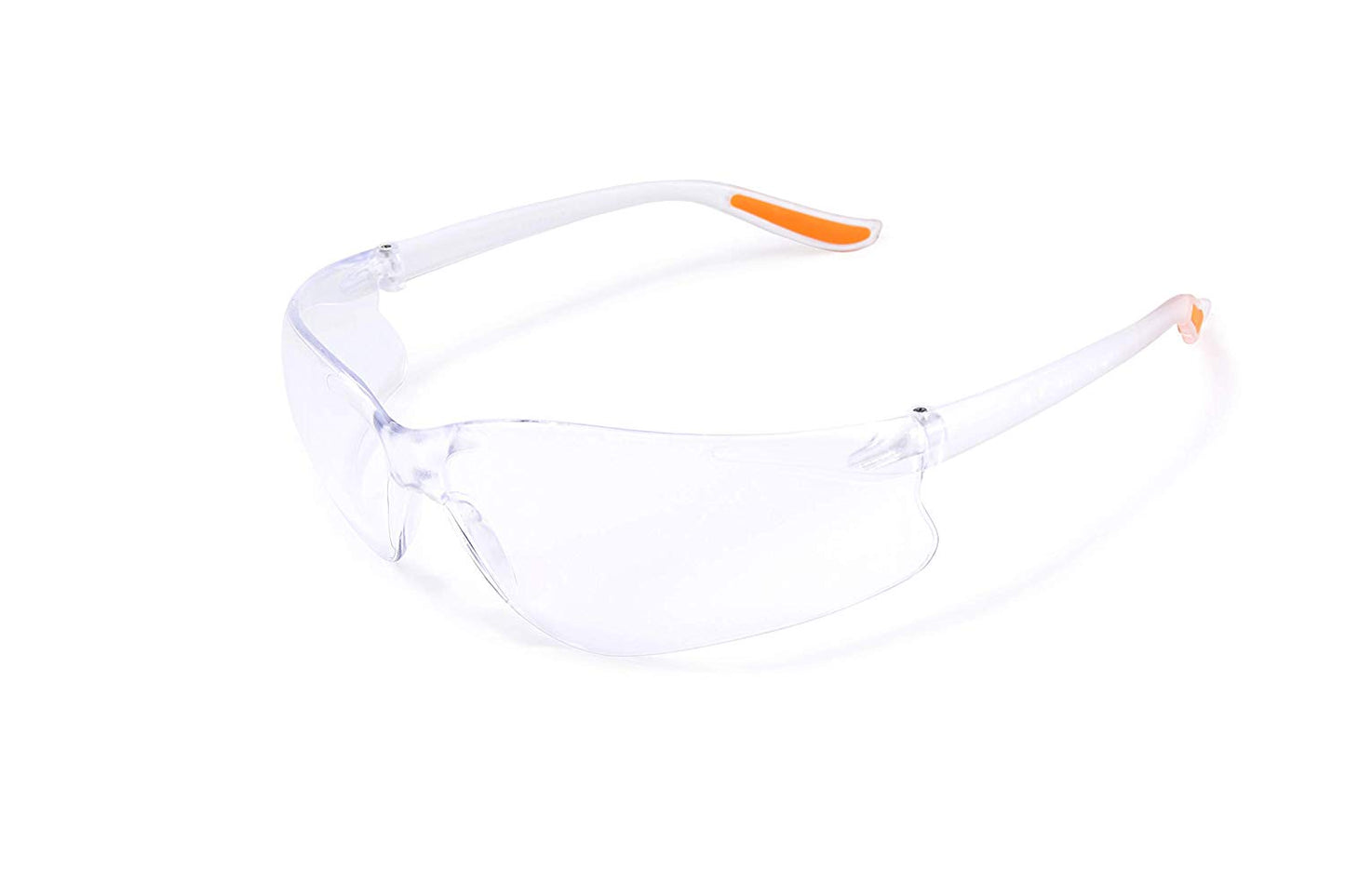 Empiral Fargo UV Protected Anti-Scratch Safety Goggles, Clear/Orange Frame - Pack of 12
