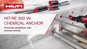 Hilti HIT-RE 500 V4 Ultimate-Performance Injectable Epoxy Mortar Anchor