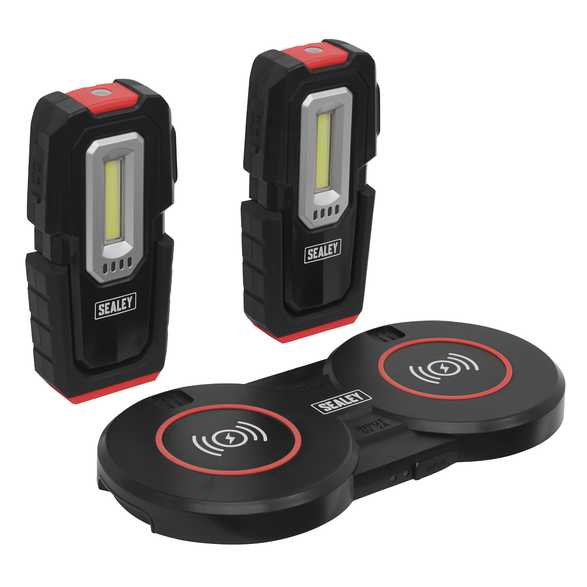 Inspection Light (x2) with Double Wireless Charging Base 3W COB & 1W SMD LED [LEDWCBCOMBO3]