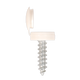 Numberplate Screw Flip Cap White