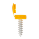 Numberplate Screw Flip Cap Yellow