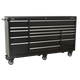 Premier Heavy-Duty Extra-Wide Rollcab 15 Drawer Black [PTB183015]