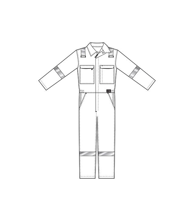 61615 Men’s Flame-Resistant & Anti-Static Standard Coverall – High Visibility with Reflective Tape