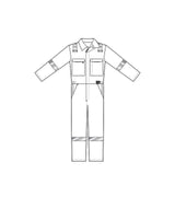 61615 Men’s Flame-Resistant & Anti-Static Standard Coverall – High Visibility with Reflective Tape