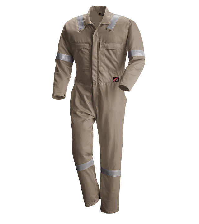 61615 Men’s Flame-Resistant & Anti-Static Standard Coverall – High Visibility with Reflective Tape