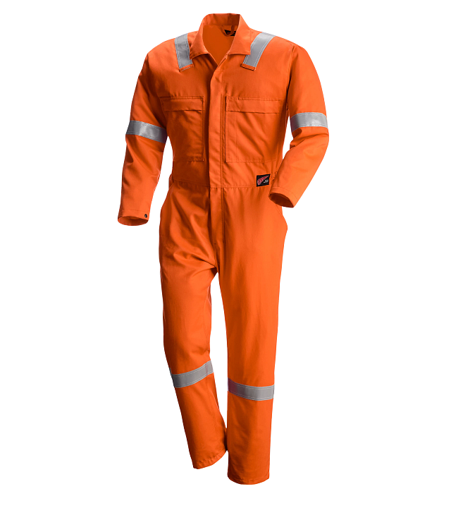 61615 Men’s Flame-Resistant & Anti-Static Standard Coverall – High Visibility with Reflective Tape