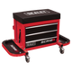 Mechanic's Utility Seat & Toolbox - Red